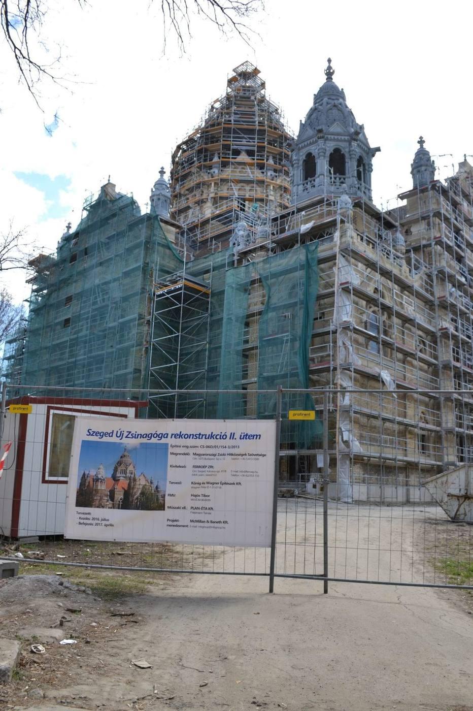 Szeged Synagogue – scaffolding, roofing, carpentry